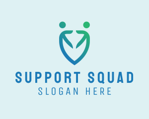 Help - Human People Shield logo design