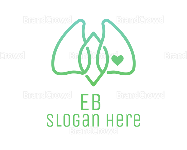 Green Abstract Lungs Logo