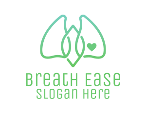 Respiratory - Green Abstract Lungs logo design