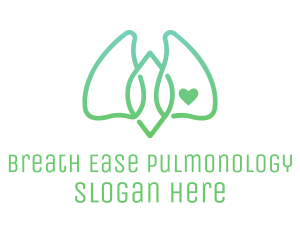 Pulmonology - Green Abstract Lungs logo design