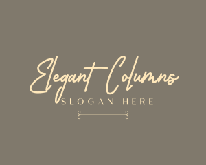 Simple Elegant Signature logo design