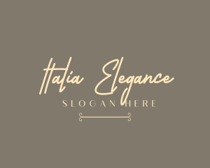 Simple Elegant Signature logo design