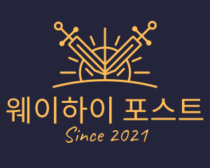 Golden Sword Sun logo design