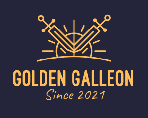 Golden Sword Sun logo design