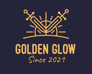 Golden - Golden Sword Sun logo design