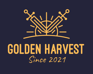 Golden - Golden Sword Sun logo design