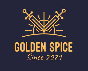 Golden Sword Sun logo design