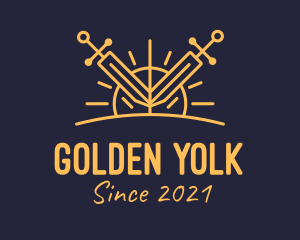 Golden Sword Sun logo design