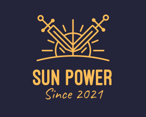 Golden Sword Sun logo design