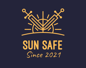 Golden Sword Sun logo design