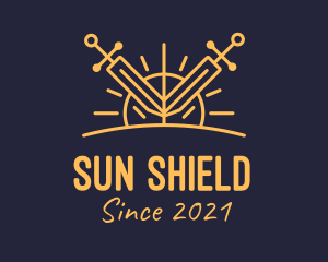 Golden Sword Sun logo design