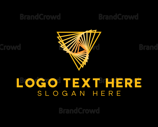 Golden Pyramid Triangle Logo