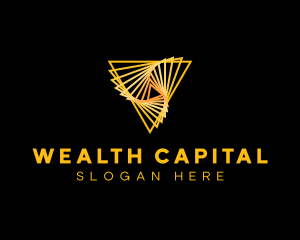 Golden Pyramid Triangle logo design