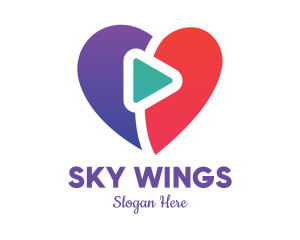 Player - Heart Media Streaming logo design