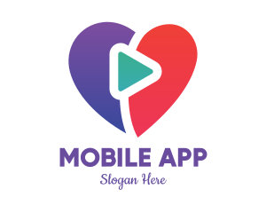 Shape - Heart Media Streaming logo design