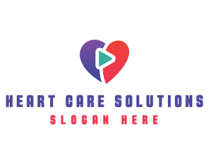 Heart Media Streaming logo design