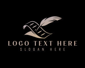 Letter - Quill Pen Paper logo design