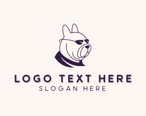 Dog Pet Bulldog  Logo