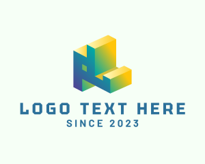 Corporation - Geometric Abstract 3D logo design