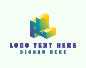 Gradient - Geometric Abstract 3D logo design