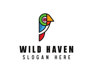 Parrot Bird Wildlife logo design