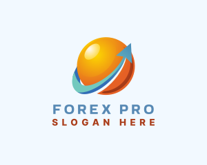 Forex - Arrow Statistics Sphere logo design