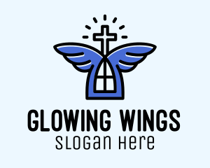 Church Angel Wings  logo design