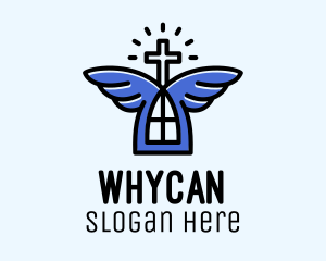 Church Angel Wings  logo design