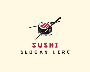 Sushi Chopsticks Restaurant logo design