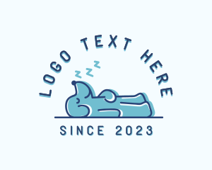 Puppy - Sleeping Dog Puppy logo design