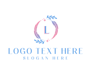 Stylist - Nature Feather Wreath logo design