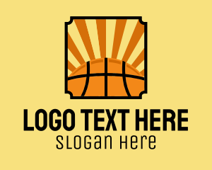 Sports Channel - Basketball Sun Rays logo design