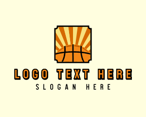 Basketball Sun Sport  logo design