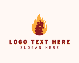 Rotisserie - Flame Grilled Chicken logo design