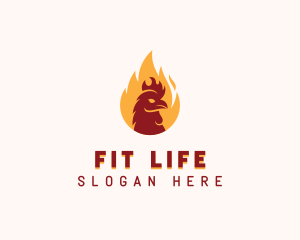 Roast - Flame Grilled Chicken logo design