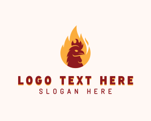 Grill - Flame Grilled Chicken logo design