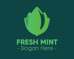 Mint - Gradient Oregano Leaf logo design