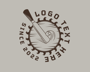 Logging - Sculpting Chisel Saw logo design