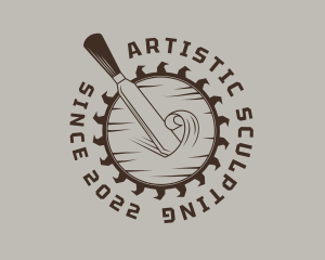 Sculpting - Sculpting Chisel Saw logo design