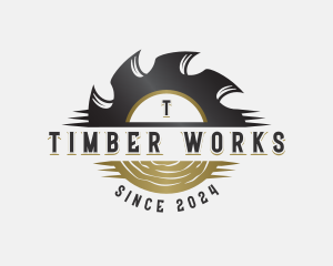 Wood Saw Blade logo design