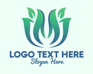 Bio - Green Gradient Gardening logo design