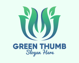 Green Gradient Gardening logo design