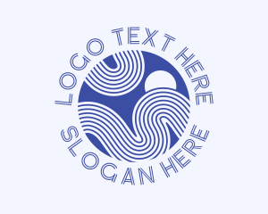 Aquatic - Modern Waves Software logo design