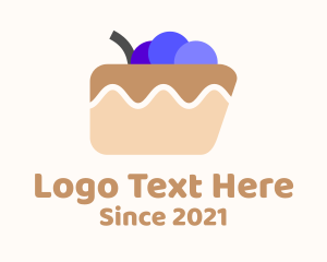 Cake Shop - Blueberry Cake Dessert logo design