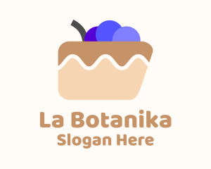 Blueberry Cake Dessert Logo