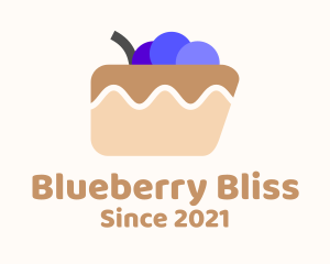 Blueberry - Blueberry Cake Dessert logo design