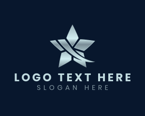 Gradient - Star Swoosh Advertising logo design