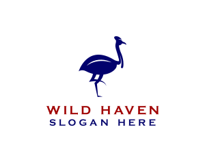 Cassowary Bird Nature logo design