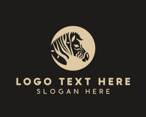 Jungle - Zebra Tree Face logo design