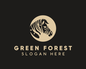 Woods - Zebra Tree Face logo design